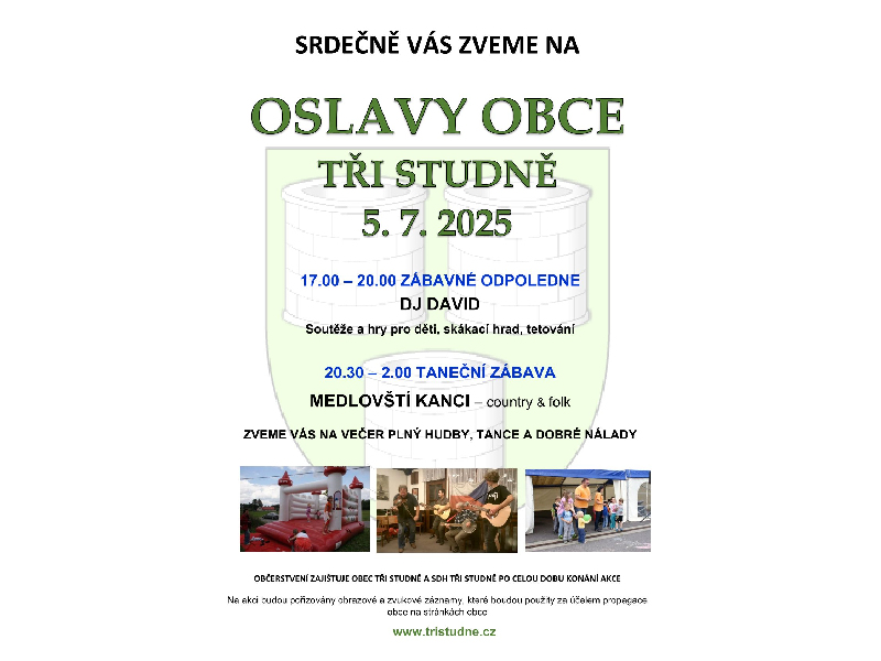 OSLAVY OBCE TŘI STUDNĚ 5. 7. 2025
